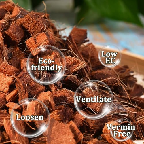 Coco Husk Chips Coconut Substrate for Garden Potting Soil Coconut Brick for Indoor Outdoor Flowers Plants Compressed Low EC Coco Husk Mulch for Garden Coconut Substrate for Reptiles - view 2