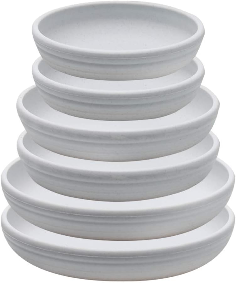 Round Plastic Plant Saucer Drip Tray Set of 6 for Indoor Outdoor Home Garden Flower Plant Container Flower Pot Pallets ((5.8''+7"+8'') x2, Terracotta) - view 4