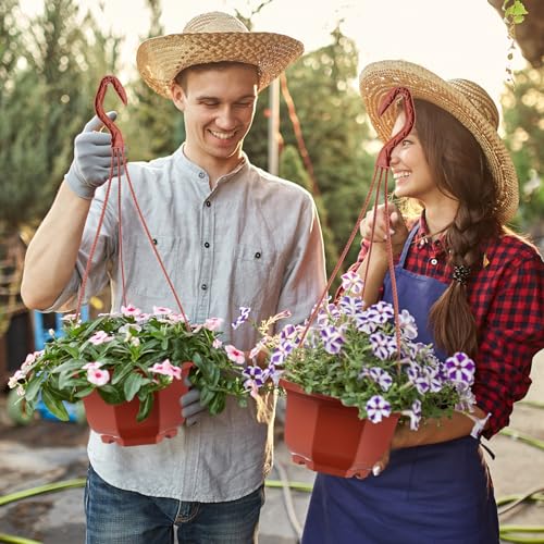 24 Pcs Hanging Planter Pot with Hook, Brown, 6 Inch - view 6
