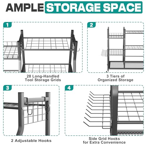 Garden Tool Organizer Stand, Garage Tool Storage Organization - view 3