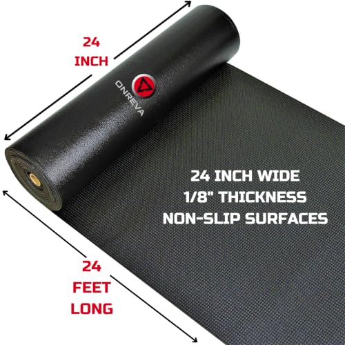Tool Box Liner 24" Wide x 24 Ft, 1/8" Thick Heavy Duty Toolbox Drawer Liners for Tool Chest Cabinet Workbench & Garage Shelf, Protective Non-Slip Mat for Mechanics & Workshops, Black - view 2