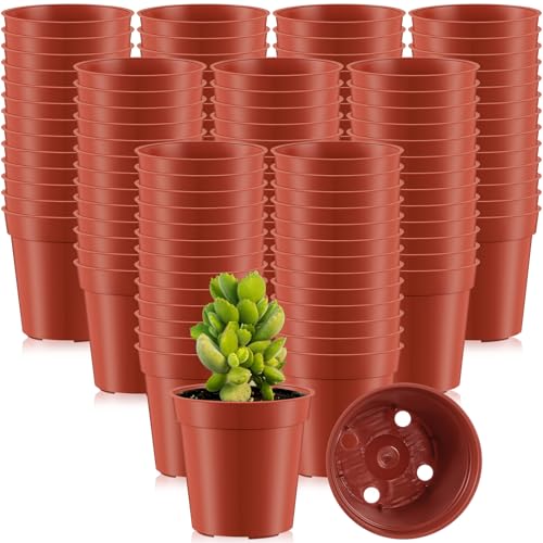 200 Pcs 2 Inch Black Mini Nursery Pots with Drainage Holes - view 2