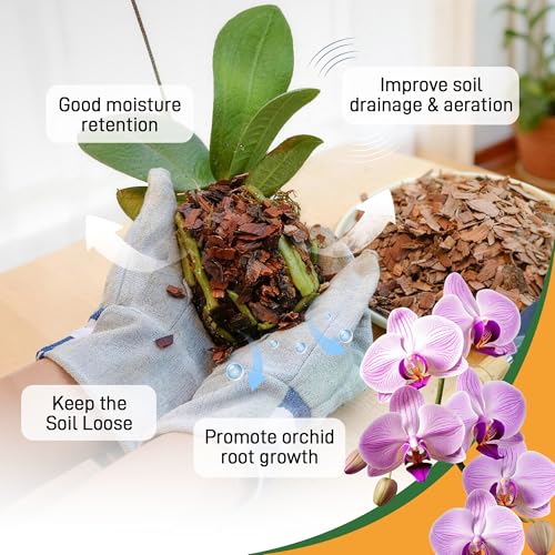 2qt Orchid Bark Horticultural Grade- Natural Mulch for Potted Plants, Root Development of Orchid Plants and Garden Soil Amendment Mix - view 4