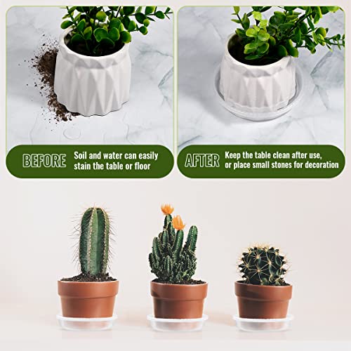 10 Pack Clear Plastic Plant Saucer, Durable Plant Trays Flower Plant - view 2