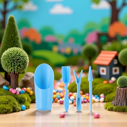 4 Pcs Blue Succulent Plant Care Gardening Tools Set-Succulent Miniature Fairy Garden Hand Tools for Transplanting,Digging,Weeding,Planting - view 6
