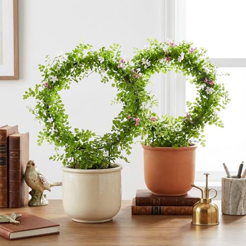 2 Pcs Trellis for Climbing Plants Indoor 14.5" Hoya Trellis Set Small Plant Support Stakes Round Climbing Plant Supports Flower Houseplant Hoya Support for Garden Stem Vines Potted Plants - view 6