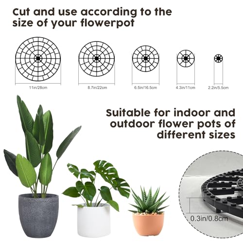 10 PCS Plant Riser for Pots In/Outdoor, Patio & Deck Floor Protector Flower Plant Stands 12 inch Adjustable Pot Risers Plant Trivets Pot Elevator Deck Planter Base Protect Deck & Patio Floor - view 2