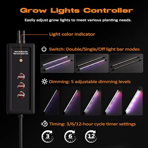 120-Cell Self-Watering Seed Starter Tray with Grow Light, Seed Starter Kit with 4.07” Humidity Dome, Indoor Seedling Starter Tray, Seed Starting Trays for Plant Germination, Seeds Growing - view 5
