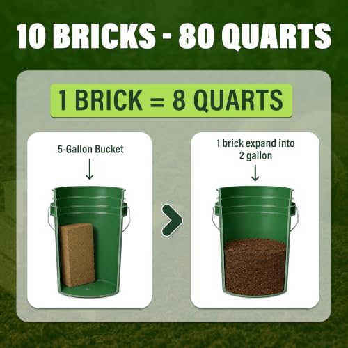 Coconut Coir Bricks, 10 Pack, 14lbs Coco Peat for Plants & Reptiles - view 4