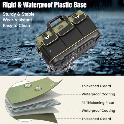 18 Inch Heavy Duty Tool Bag, 16-Pocket Portable Tool Box Organizer - view 5