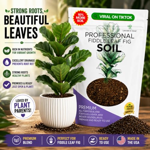 Professional Fiddle Leaf Fig Soil Mix Ready to Use Extra Large 8.2 Quarts, Premium Potting Soil for Fiddle Leaf Fig Indoor Houseplants, Peat Sawdust Coarse Sand Pinebark Made in USA (Pack of 2) - view 2