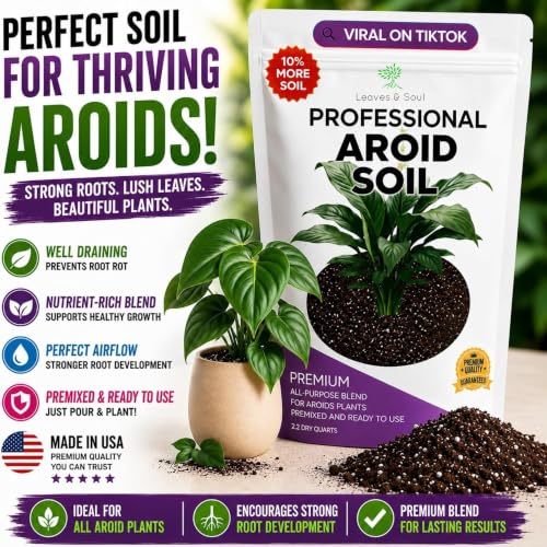 Professional Aroid Soil Mix Large 2.2 Quarts Ready to Use, Premium Potting Soil for Aroid Plants Monstera Philodendron Indoor Plants, Peat Moss Coco Coir Perlite Dolomite Made in USA - view 2