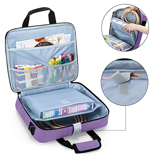 Embroidery Project Bag, Embroidery Kits Storage Bag (Bag Only), Purple - view 3