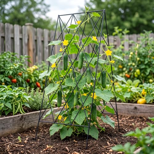 39.4" H Cucumber Trellis, 2 Pack Foldable A Frame Garden Trellis - view 2
