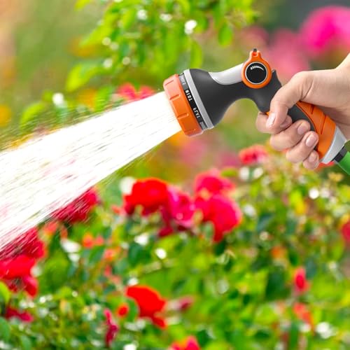 Garden Hose Nozzles,Hose Spray Nozzle with Adjustable 10 Watering Patterns - view 2