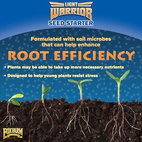 Light Warrior Seed Starter Growing Medium, 12 Quart - Beneficial for Seed Germination and Root Development, Indoor/Outdoor Cultivation - Ideal Nutrition for Plant Seedlings - view 4
