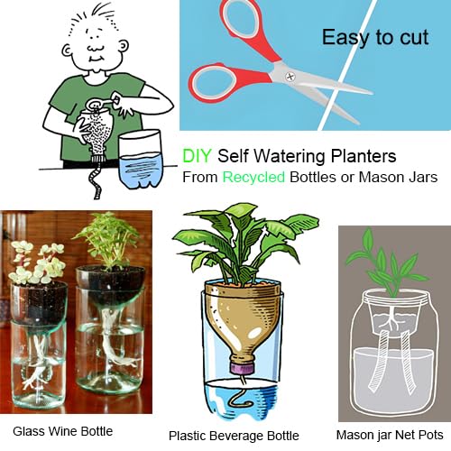 50 Feet 1/4 Inch Self Watering Wick Cord, Wicking Rope for Plants Caring, Plant Wicks for Self Watering, Plant Wicks for Plants Bottom Watering Automatic Water System Device Tomatoes Vacation - view 5