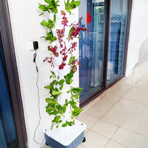 Hydroponic Tower Growing System with Pump - Indoor/Outdoor Vertical Garden Kit for Growing Fresh Fruits & Vegetables, Space-Saving, Easy Setup, Perfect for Home Gardening - view 2