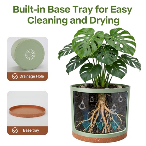 3 Pack Cylinder Planter Set 10/9/8 Inch White Indoor Plant Pots - view 4