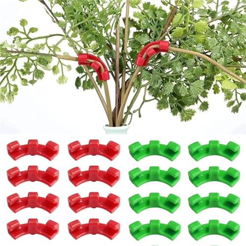 Branch bender 200pcs 90 Degree Plant Benders Trainer Growth Manipulation Tutors For Plants Clips Bending Twig Clamps Branche Accessories for Plant Bonsai Garden Home(Green) - view 4