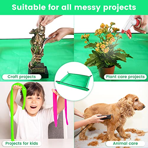 39.5" X 31.5" Large Repotting Mat for Indoor Plants Transplanting and Dirt Control Portable Potting Tray Plant Gifts for Plant Lovers Gardening Gifts for Women & Men (Pack of 3) - view 2