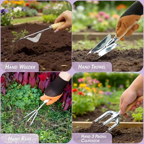 Garden Tool Set, 10 PCS Gardening Tools/Kit for Women,Gardener Gift - view 2