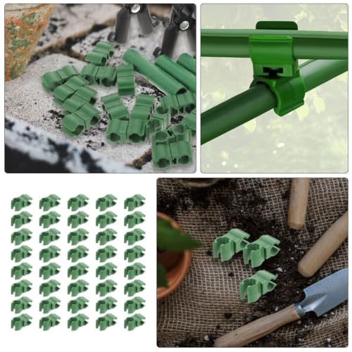 40pcs Green Plastic Trellis Connectors for Tomato Plants and Stakes - view 5