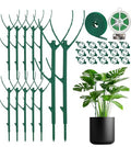 12 Pack Stackable Monstera Plant Support, Upgrade Pothos Plant Climber Support Indoor Plant Stakes with 12 Clips and Cable Ties Plant Poles for Vine Training Stem Stabilization