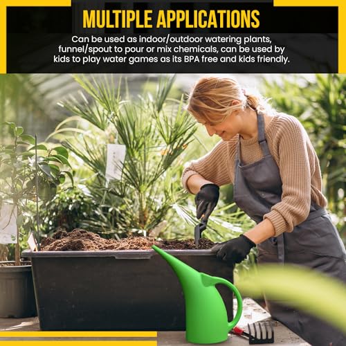 1/2 Gallon Green Watering Can – Small Plastic Plant Waterer for Indoor & Outdoor Use – Lightweight Garden Tool with Easy Pour Spout – Ideal for Flowers, Herbs & Lawns – 1 Pack - view 3