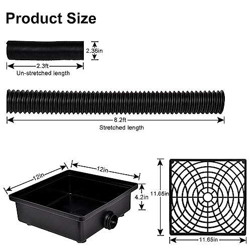 Low Profile Downspout Catch Basin Gutter Downspout Extensions - view 2