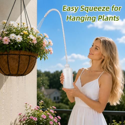 Squeeze Watering Bottle for Hanging Plants–16.9oz(500ml) 19.6In Long Nozzle - view 5