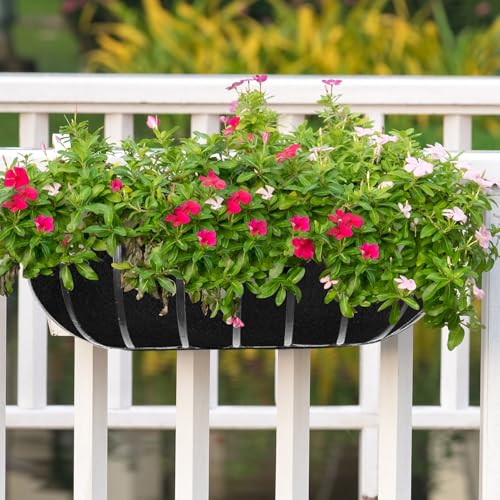 12x40 Inch Black Felt Planter Liner Roll Non-Woven Breathable Fabric Planter Basket Liner Reusable Coco Liner Alternative for Hanging Basket, Window Box, Raised Garden Bed, Indoor & Outdoor Planting - view 7