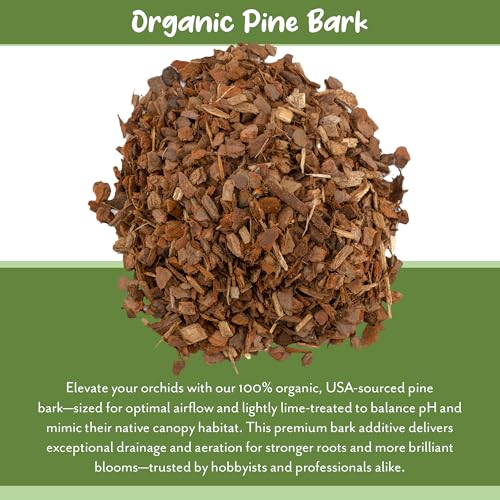 100% Organic Orchid Potting Bark (30 Quarts) All-Natural USA-Sourced Pine Bark Orchid Mix Additive - view 5