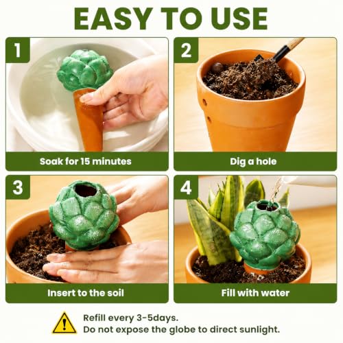 4PCS Self Watering Globes, Automatic Terracotta Watering Bulbs - Watering Spikes, Vacation Plant Watering Devices System, Plant Watering Globes for Indoor and Outdoor Plants - Birds - view 5