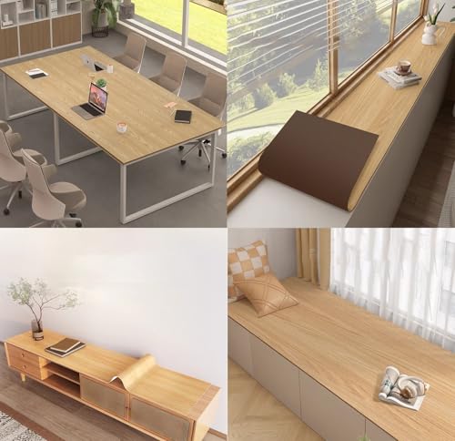 Waterproof Bay Window Cushion Cover, Non-Slip Rubber Backed Mat for Kitchen or Ledge Edge, Wood Grain Design, Protector Pad for Windowsill Decor, Easy to Clean - view 7