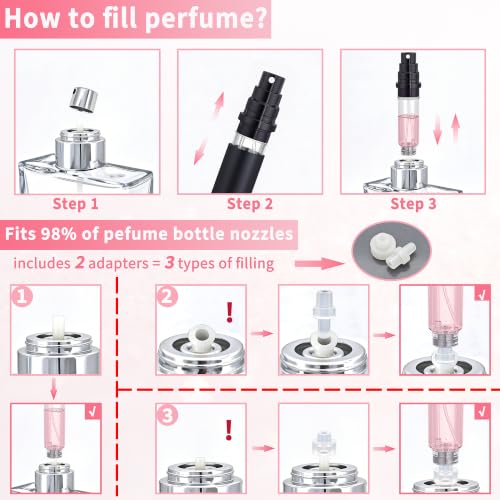 10ml Travel Perfume Atomizer Refillable Spray Bottle Atomiser (Black) - view 4