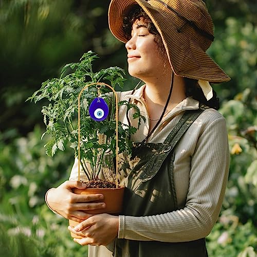 Plant Trellis for Climbing Plants indoor Evil Eye Decorations Mini Metal Houseplant Climber Support for Potted Plants Trellis Metal Yard Art Garden Stakes Decorative Indoor Outdoor 2 Pack Ivy - view 4