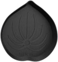 Mia Bottom Watering Plant Saucer – 10 inches Self-Watering Plant Tray for Indoor Plants, Leaf-Shaped Pot Saucer with Water Reservoir for Healthy Root Growth - Black