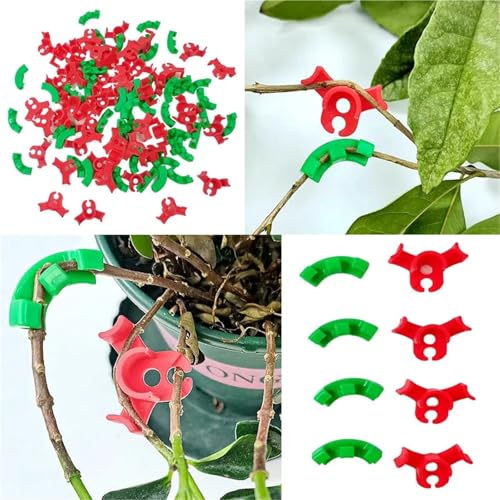 Branch bender 150pcs 90 Degree Plant Benders Trainer Growth Manipulation Tutors For Plants Clips Bending Twig Clamps Branche Accessories for Plant Bonsai Garden Home(Red elbow) - view 2