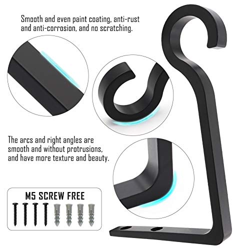 6inch Al-Alloy Hanging Plant Bracket Black 2 Pack - view 2