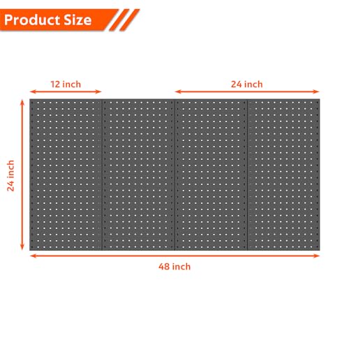 Metal Pegboard Wall Panels, Peg Boards for Garage Tool Storage - view 2
