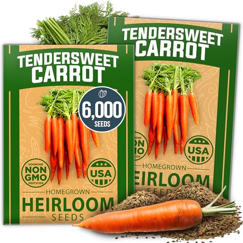 Carrot & Beet Seeds Bundle – 6000 Tendersweet Carrot + 1000 Detroit Dark Red Beet Seeds – 2 Pack Each – Non-GMO, Heirloom Vegetable Seeds for Outdoor Planting, High Germination - view 2