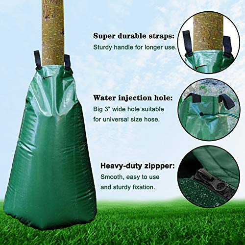 10 PCS 20 Gallon Tree Watering Bags Reusable Heavy Duty Slow Release Tree Irrigation System for Trees, Premium PVC Tree Drip Irrigation Bags - view 2