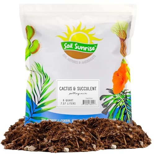 Cactus and Succulent Potting Mix (8 Quarts) Special Blend-Fast Draining and Desert-Style Gritty