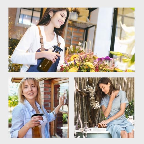 Glass Spray Bottle Kit×10 (2×16oz, 2×4oz, 6×2oz), 9×10ml Roller Bottles, Anti UV, Multi Size and Versatile, Suitable for Aromatherapy, Facial Moisturizing, Watering, etc.(Amber) - view 7
