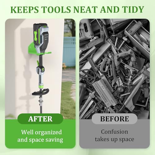 Power Tool Organizer Wall Mount, Lawn Tool Storage Rack for Weed Eater, Trimmer Rack for E.GO Power+ String Trimmer, Battery Powered 2 Pack - view 5