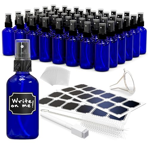 Small Glass Spray Bottles 4 Oz 48 Pack Mini Spray Bottle for Oil