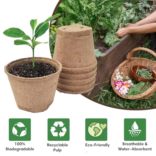 Seed Starter Kit - 10 Peat Pots, Coco Coir Discs & Markers - view 3
