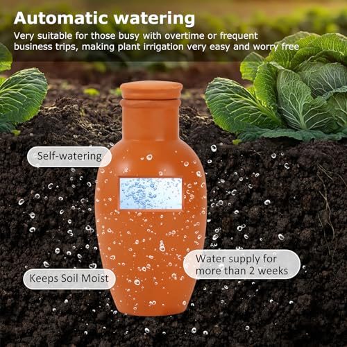 4pcs 3.1in Plant Self Watering Globes Ollas Watering Pots Drip Irrigiation Olla System Terra Cotta Clay Irrigation Pots Terracotta Self Watering - view 4