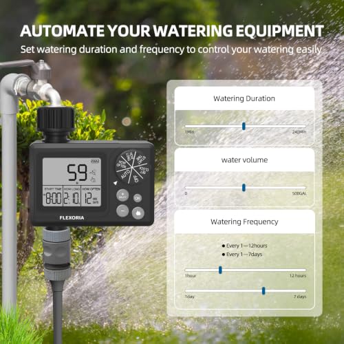 Digital Programmable Water Timer, Garden Hose Sprinkler Timer for Irrigation and Watering Systems, 1 Outlet - view 3